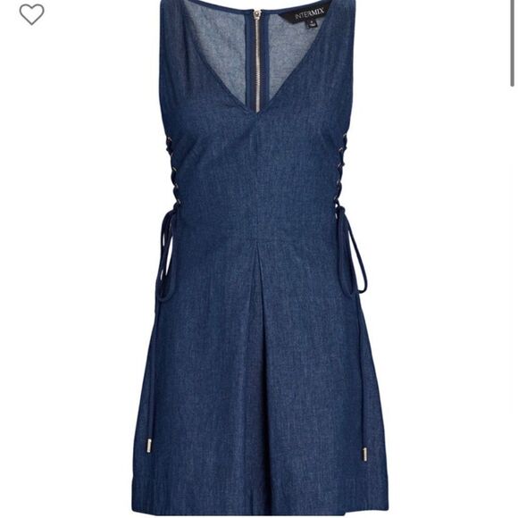 INTERMIX JEAN SIDE TIE DRESS SIZE 8 NWOT RETAIL 298.00 - Picture 4 of 8